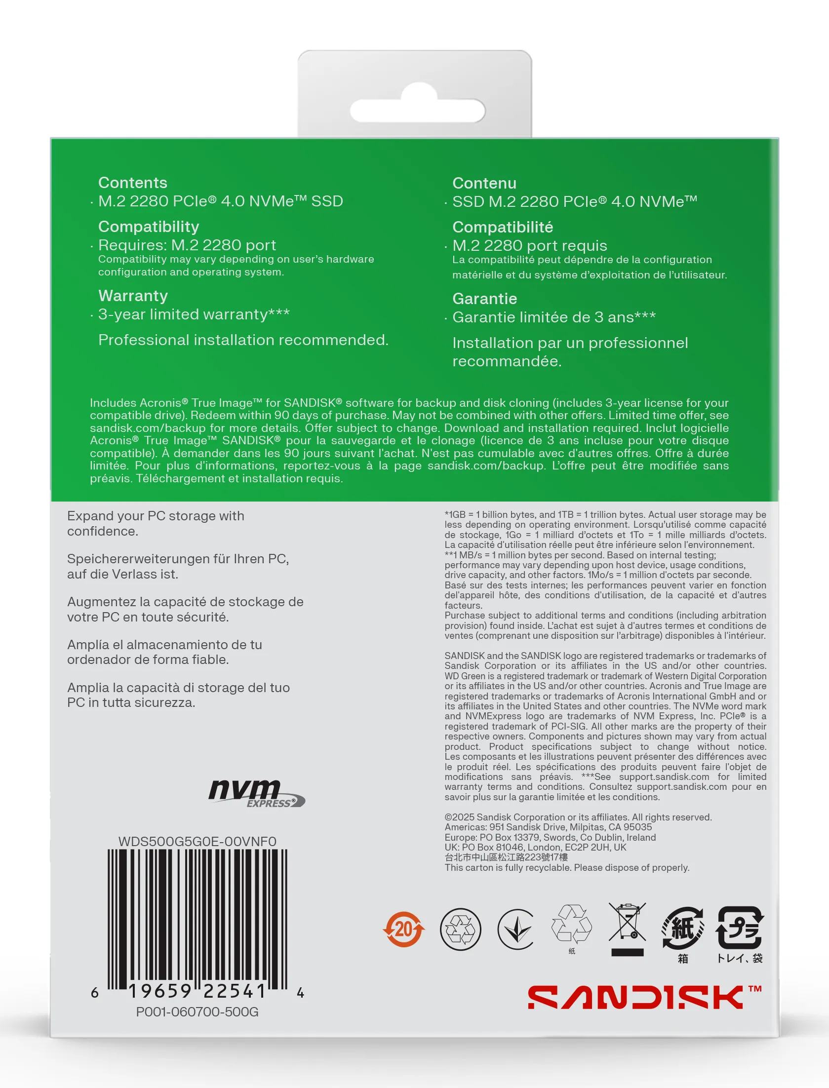 WD Green SN3000 500GB M.2 PCIe 4.0 NVMe SSD - Multitronic