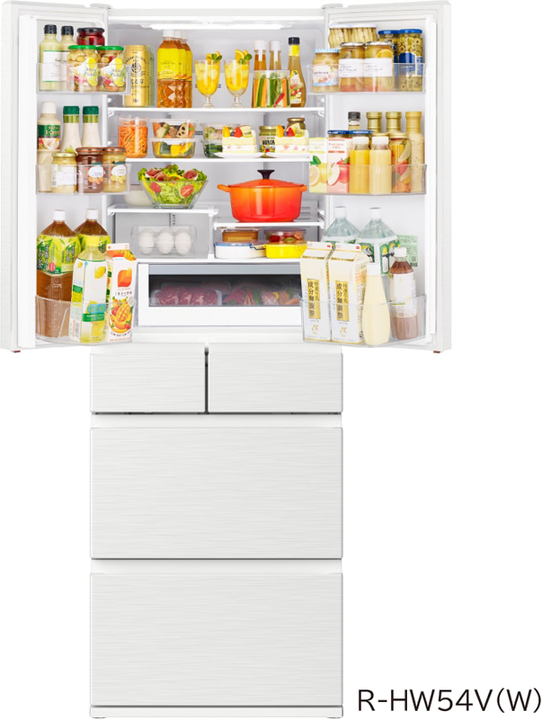 HITACHI 日立 フレンチ6ドア 冷凍冷蔵庫 540L HWタイプ R-HW54V-N【A