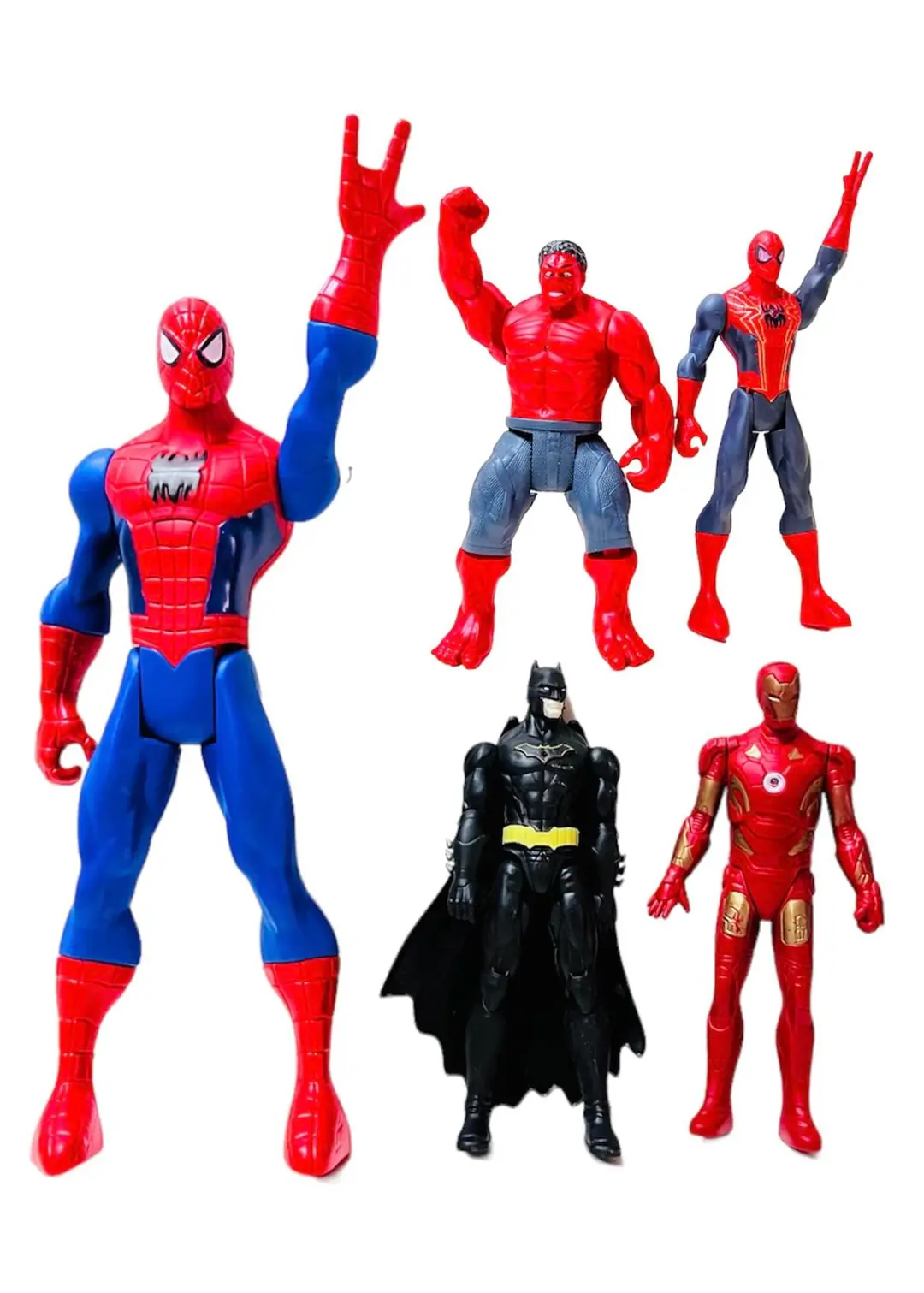 Avengers Örümcek Adam Ironman Batman Hulk 5'li Oyun Seti - Kaptan