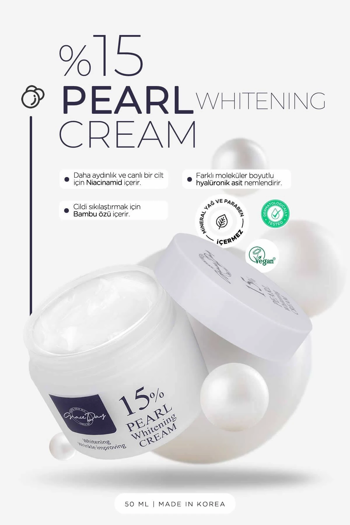 Grace Day Pearl Whitening 15% Cream
