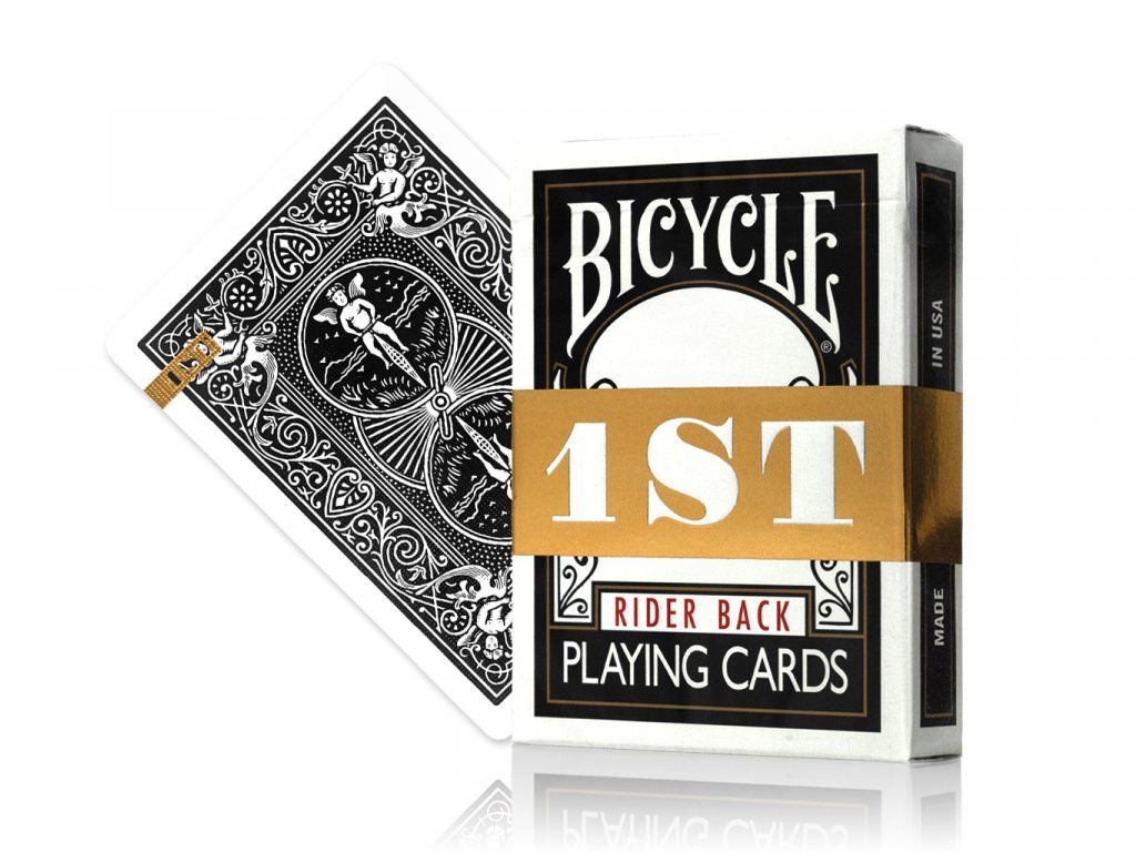 1ST x Bicycle Rider Back Black Playing Cards - Butterfly Magic Store