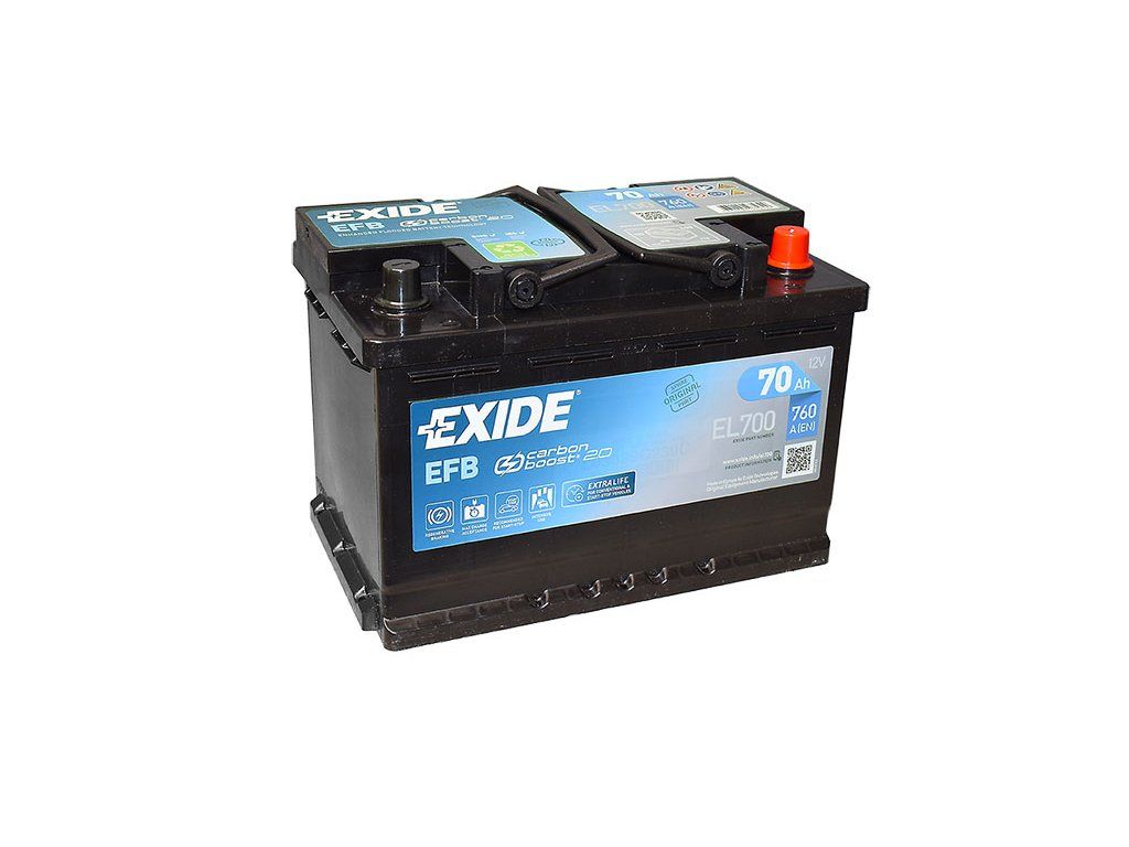 EXIDE EFB 70Ah, 12V, EL700 - Battery Import EU