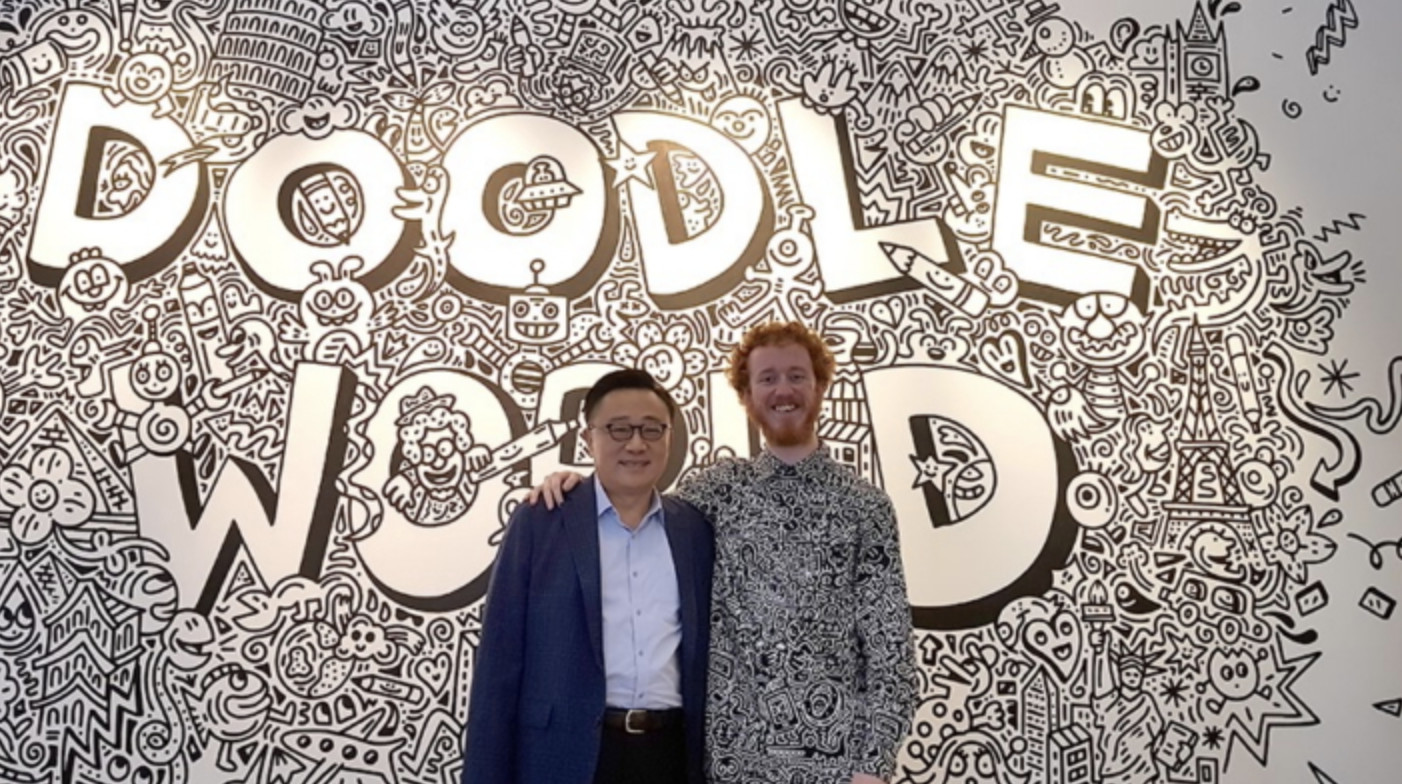 Mr. Doodle art exhibit in South Korea makes use of 132 Galaxy