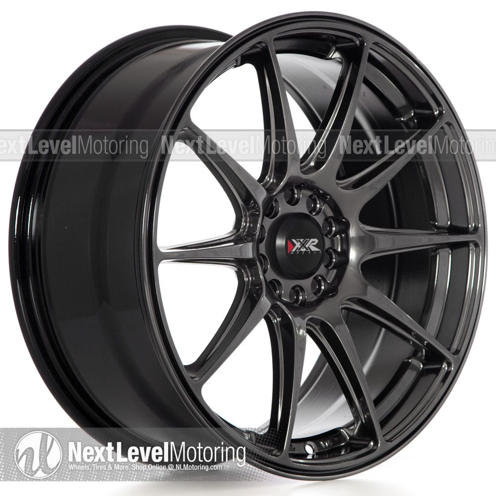 XXR Wheels: 527 18x8 5x108|5x112 Chromium Black Rims et42