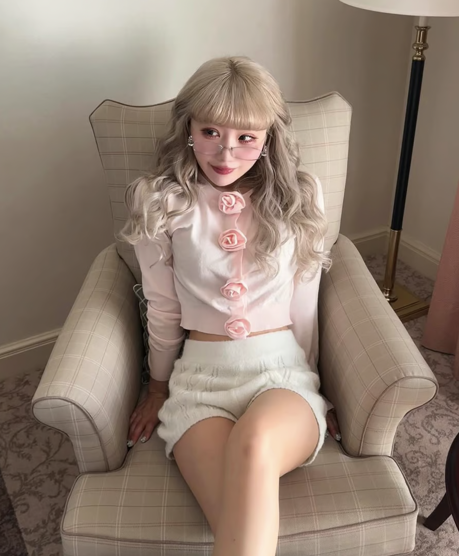 Rose flower motif cardigan | ファッション通販サイト NUGU