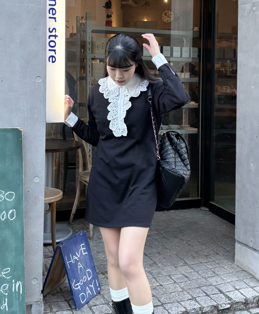 frill collar mini one-piece | ファッション通販サイト NUGU