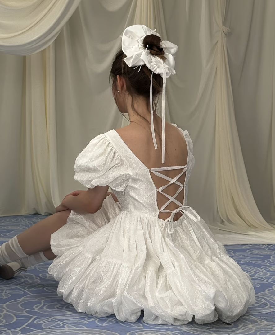 Flower petal jacquard balloon one-piece | ファッション通販サイト NUGU