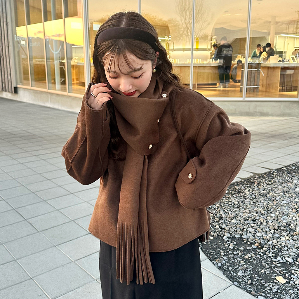 マフラーセットショートコート | ファッション通販サイト NUGU