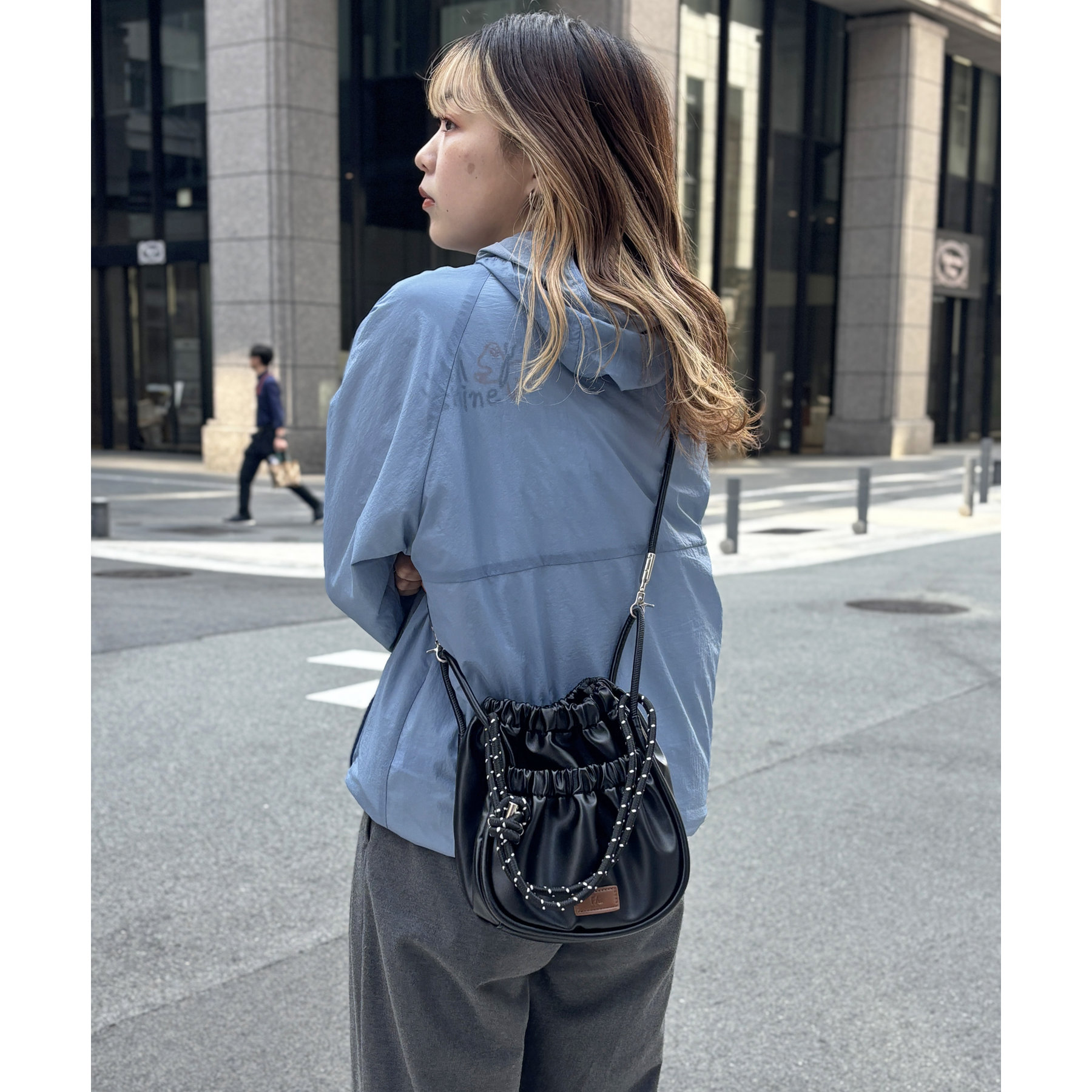 FUKA's企画】PUパラコードギャザーミニショルダーバッグ