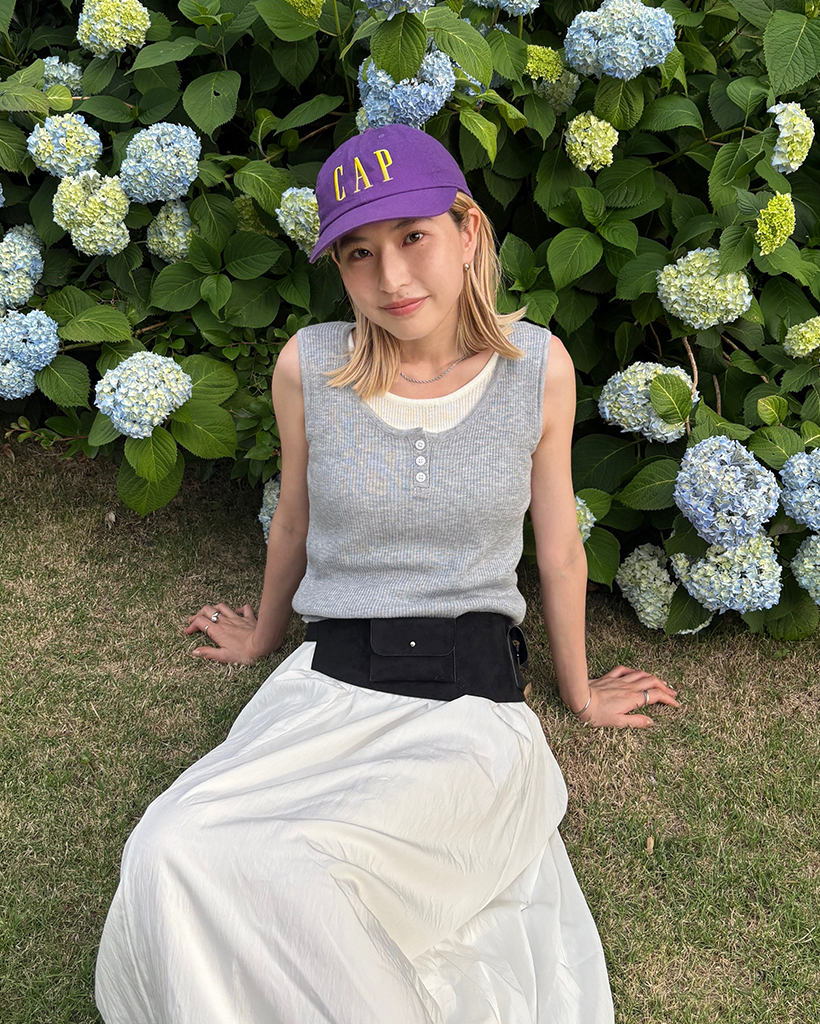 レイヤードヘンリーネックリブタンクトップ | ファッション通販サイト NUGU