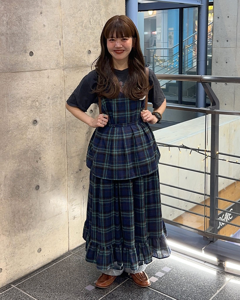 タータンチェックレイヤードワンピース | ファッション通販サイト NUGU