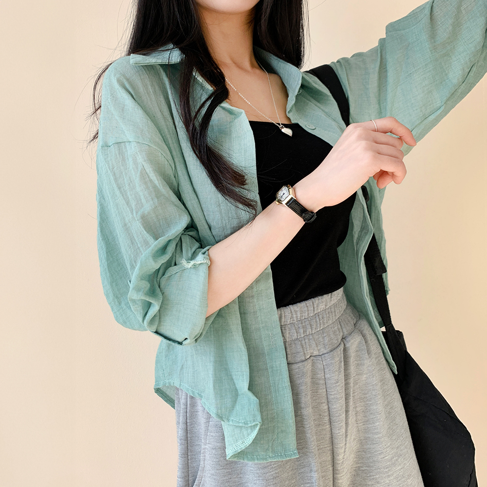 シースルーフィット長袖シャツ | ファッション通販サイト NUGU