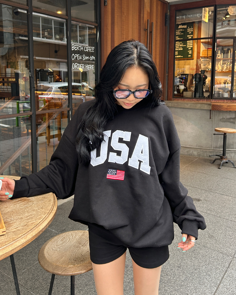 USAパッチオーバースウェットシャツ | ファッション通販サイト NUGU