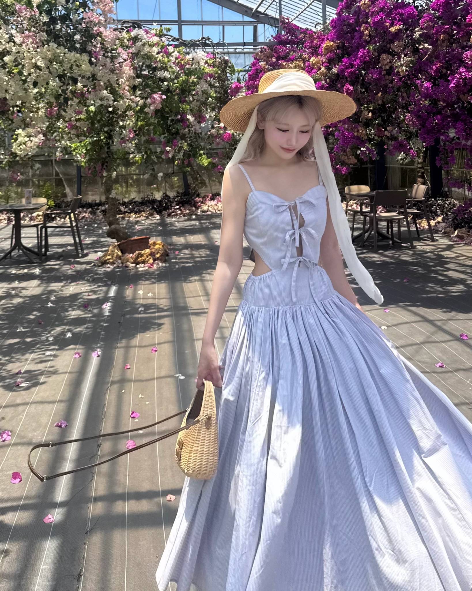 ribbon slit summer one-piece | ファッション通販サイト NUGU