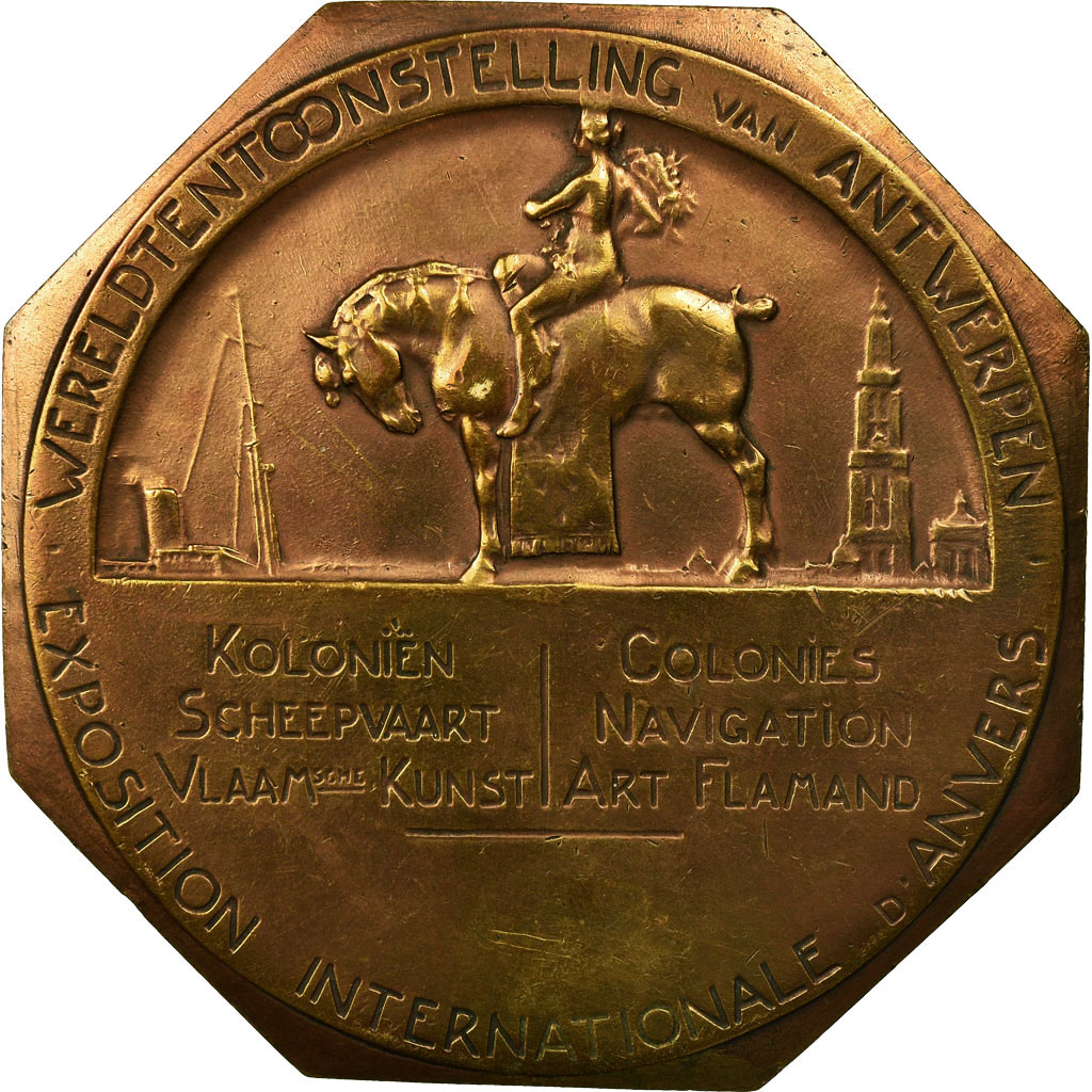 Belgium, Medal, Exposition Internationale d'Anvers, 1930, Josuë Dupon