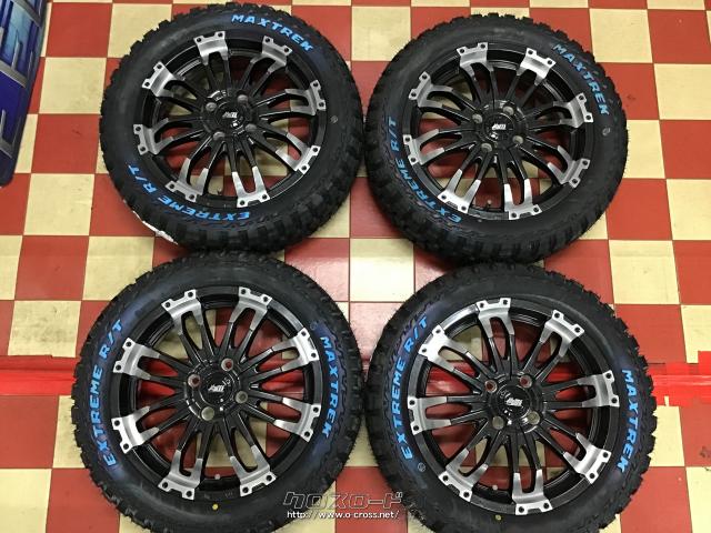 ホイール・タイヤ・15インチ中古マッドクロスウルフ4本SET新品R/T