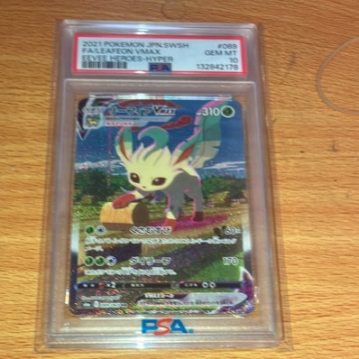 PSA10】リーフィアVMAX HR: SA[S6a 089/069](強化拡張パック「イーブイ