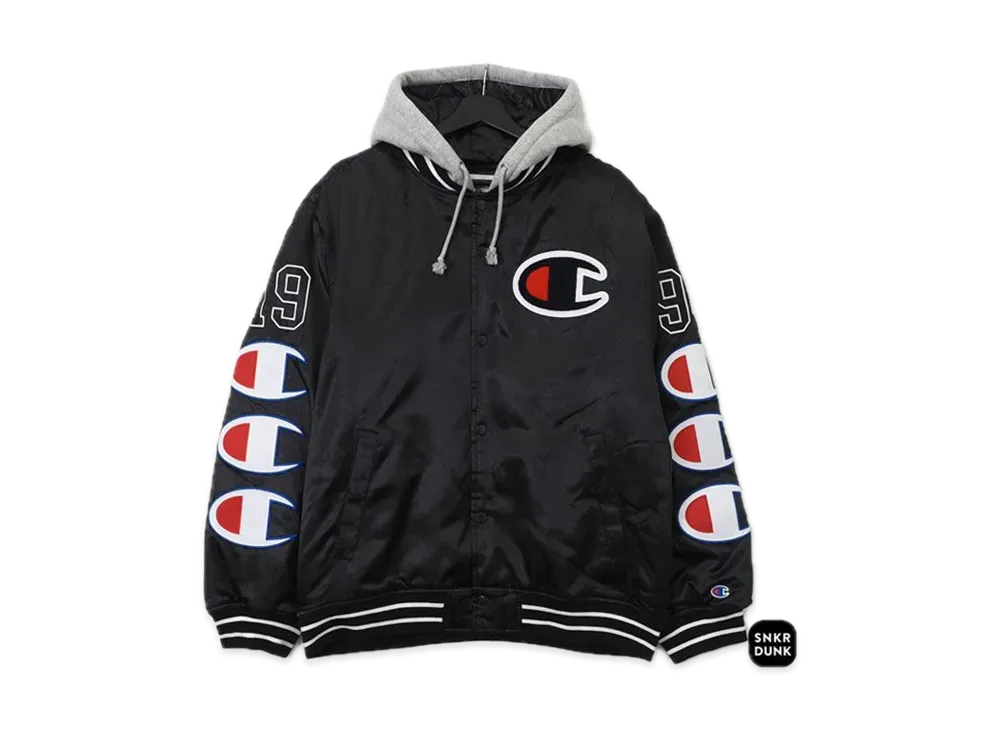 Supreme / Champion® Hooded Satin Varsity Jacket 