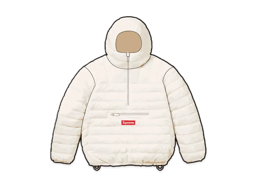 Supreme Micro Down Half Zip Hooded Pullover 