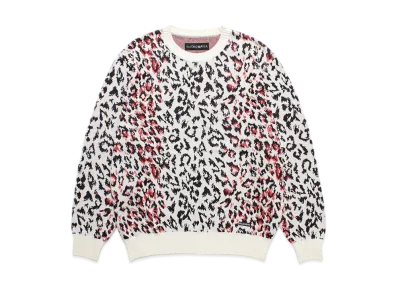 WACKO MARIA Leopard Jacquard Knit Sweater 