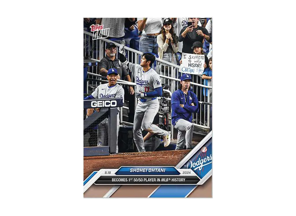 大谷翔平 SP [722](2024 MLB トップスナウカード「50/50 Club 9/19/24