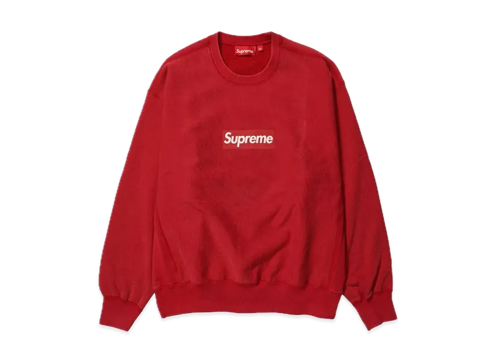 Supreme Washed Box Logo Crewneck 