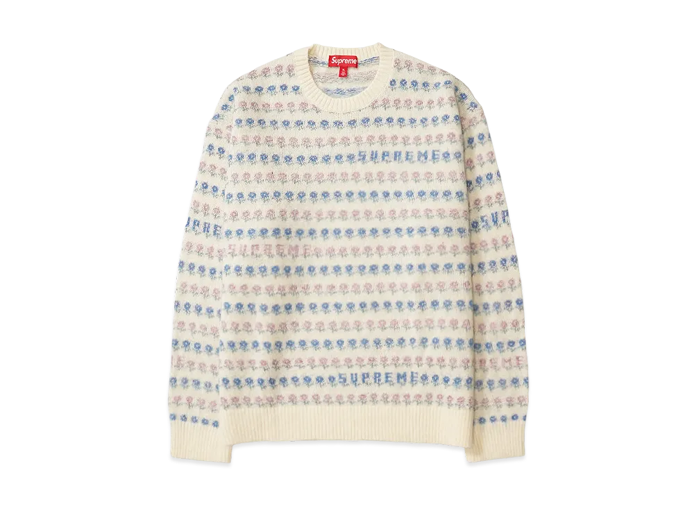 Supreme Flowers Metallic Sweater 