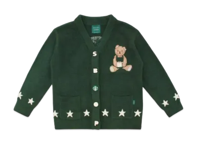 STARBUCKS x GELATO PIQUE Powder Star Jacquard Cardigan 