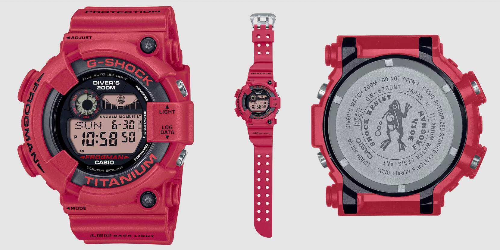 4/14発売｜G-SHOCK FROGMAN 30周年記念復刻「GW-8230NT-4JR」｜抽選