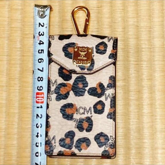 B (目立った傷や汚れなし)】美品 MCM レオパードエンブレムロゴレザー