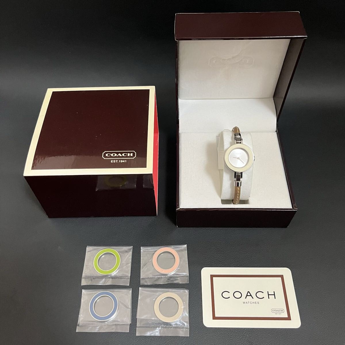 B (目立った傷や汚れなし)】【極美品/希少/スイス製】COACH コーチ