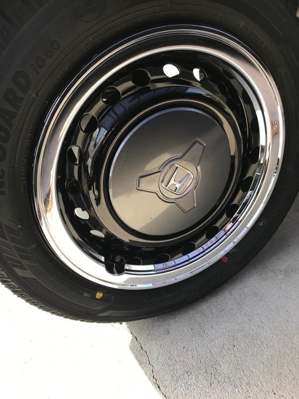 ホンダ(純正) 14インチ スチールホイール+ハーフホイールキャップ