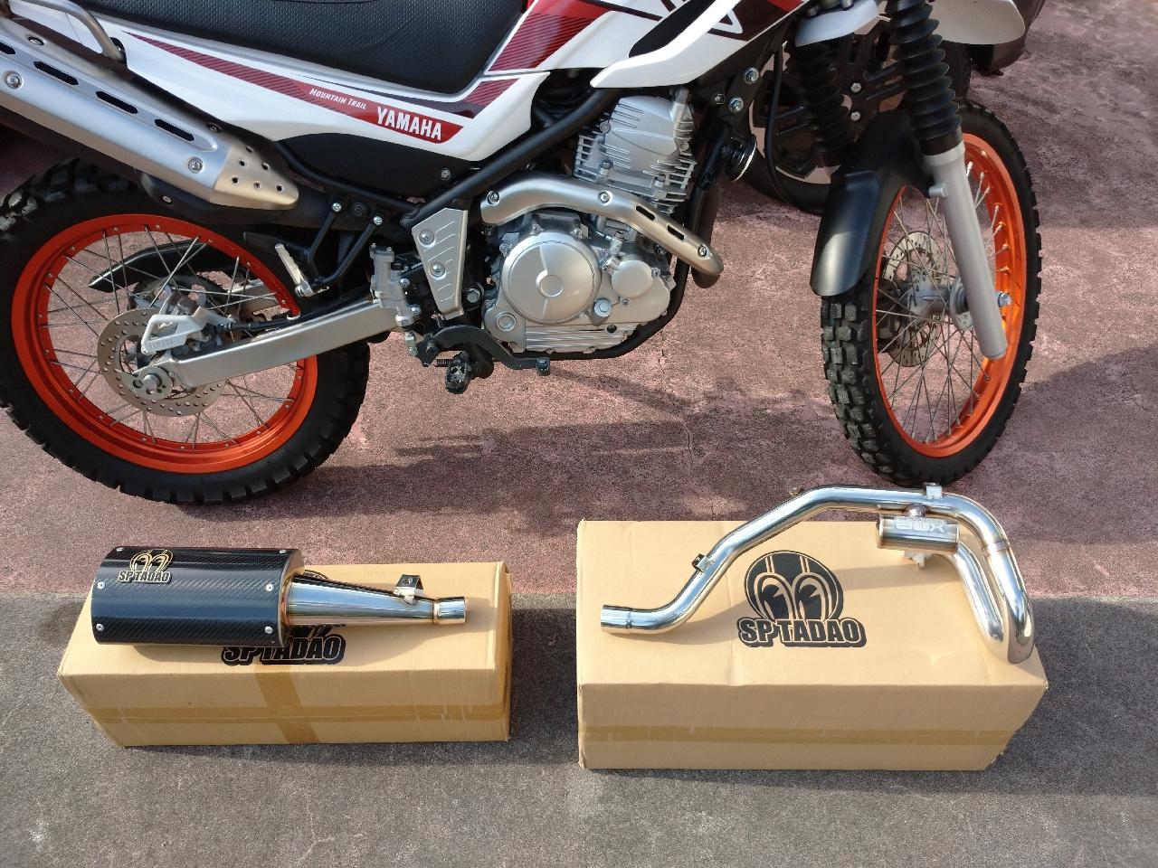 SP忠男 POWER BOX + カーボンサイレンサー のパーツレビュー | セロー