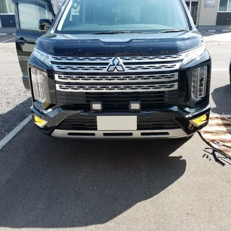 後期デリカD5 IPF製フォグクリアー101FL ロイヤルガードバルブ付き