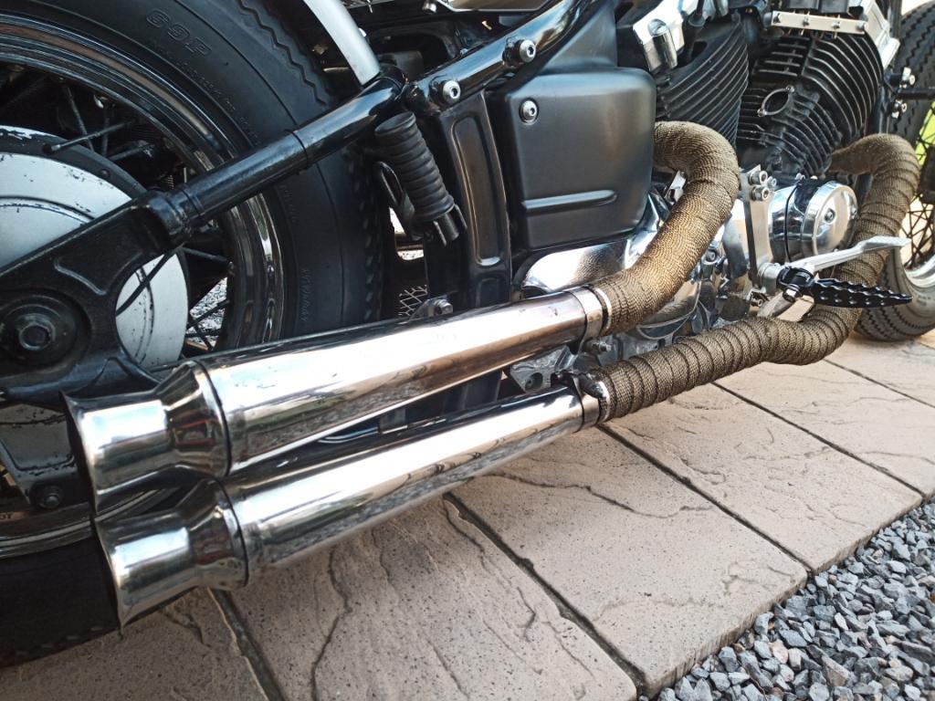 不明 中古ドラッグスター400用トランペットマフラー のパーツ