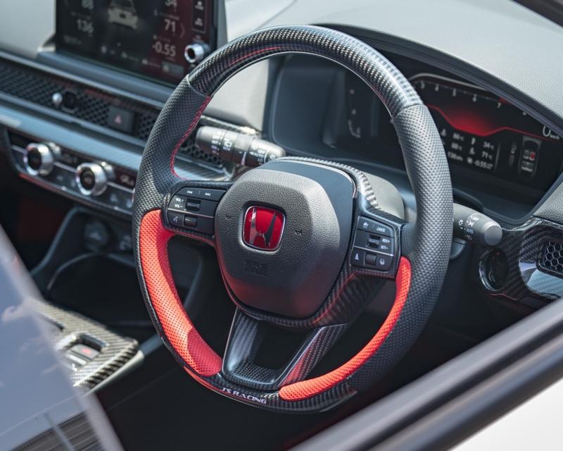 J'S RACING スポーツステアリング カーボン エアレザー ガーニッシュ