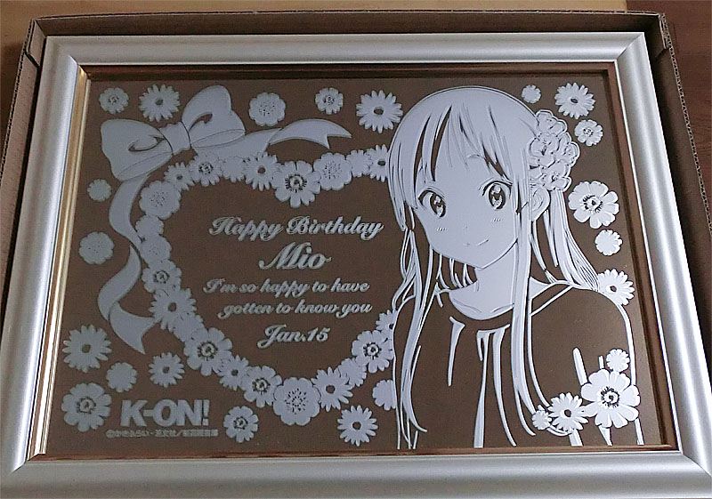 本日の着弾品、「映画 けいおん! 秋山澪BD記念 オリジナルミラーボード