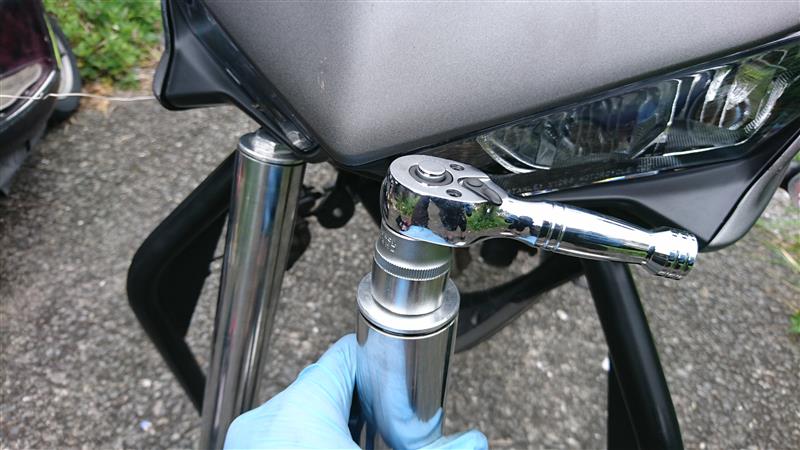 YZF-R25/R3 フロントフォーク オーバーホール その3（ヤマハ YZF-R3