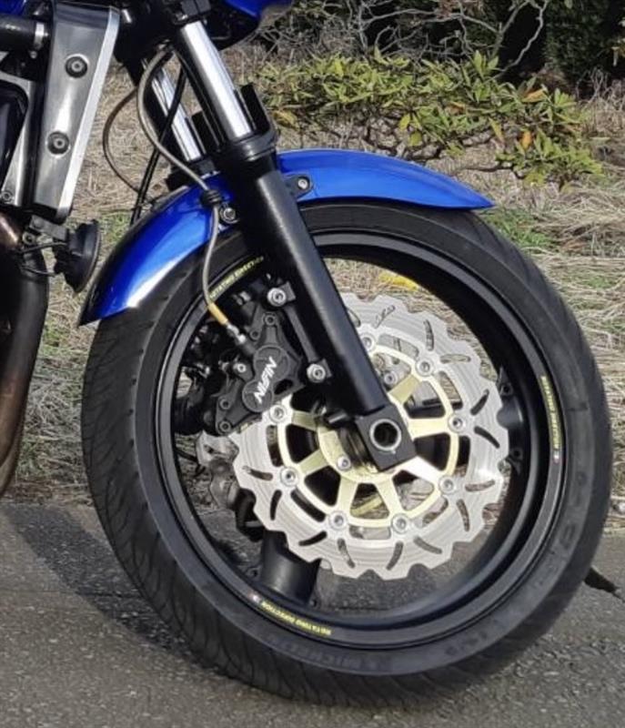 ぐ*し様 ZRX1100 1200 ホイール塗装後未使用タイヤ未使用ミシュ