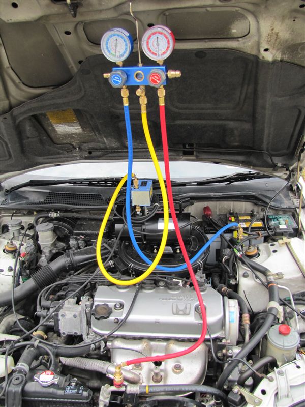 前期型EGシビック新冷媒(R134a)エアコン変更工事（ホンダ シビック・EG