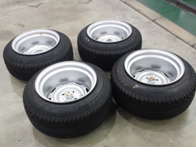 鎌ケ谷ワイドホイール加工鉄チン仮合わせ[事後報告]（マツダ ユーノス