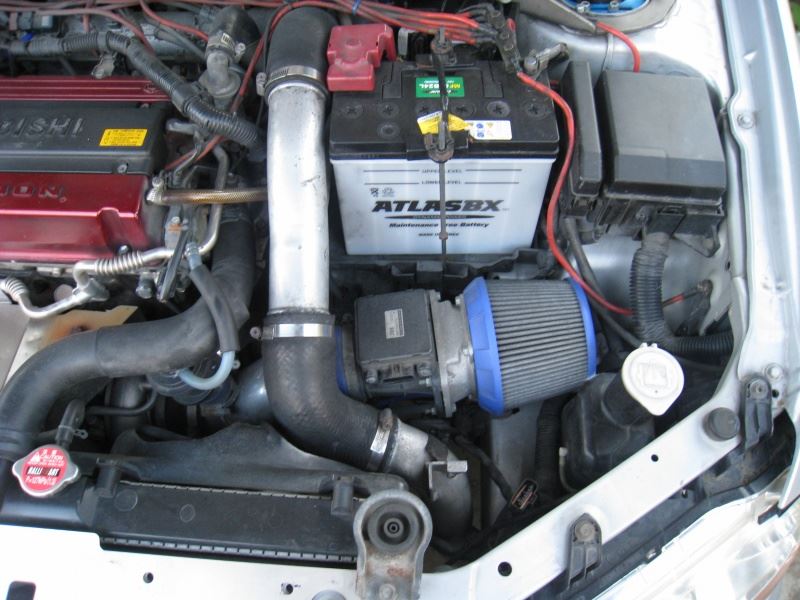 剥き出し→純正エアクリボックス（三菱 ランサーエボリューションVII