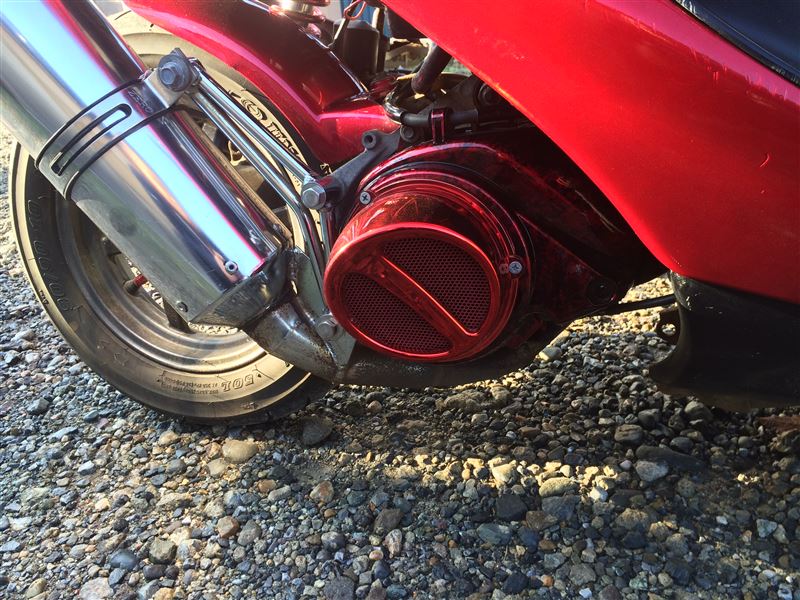 ファンカバー加工＆取り付け（ホンダ Live Dio ZX (ライブディオZX