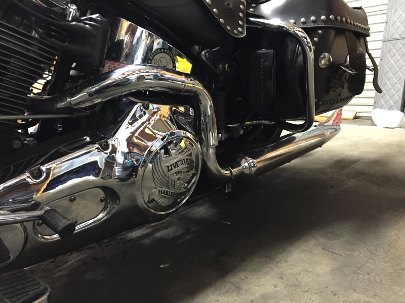 2in2 フィッシュテールマフラー交換（ハーレーダビッドソン ヘリテイジ