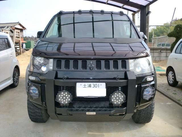 三菱 デリカD:5 フロントガードバー ブルバー ステンレス 中古 デリカ