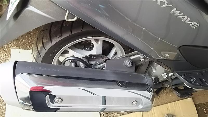 スカイウェイブCJ46A：純正マフラー外し（備忘録）（スズキ