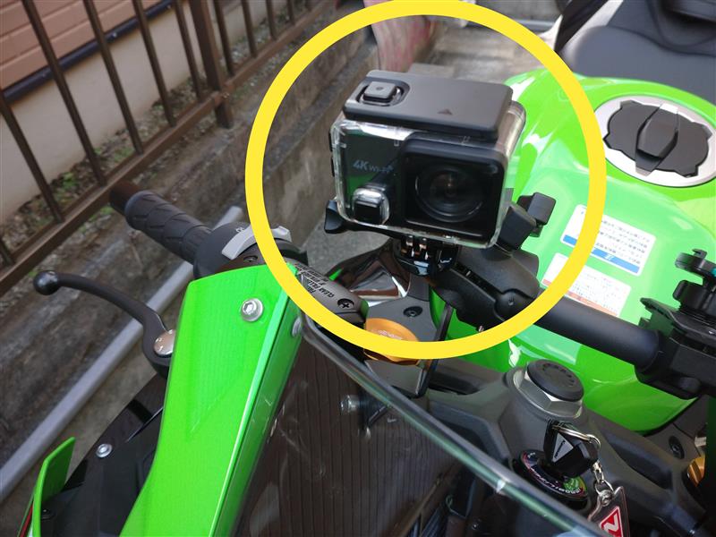 愛車ZX25R アクションカメラ取り付け（カワサキ Ninja ZX-25R SE KRT