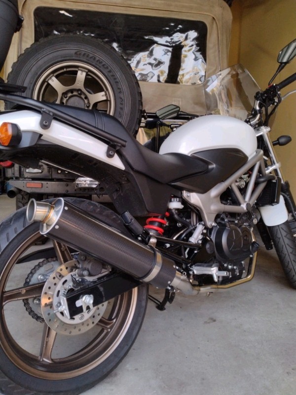 ヤマモトレーシング 09～VTR250 FI SPEC-A SUS2-1 カーボン取り付け