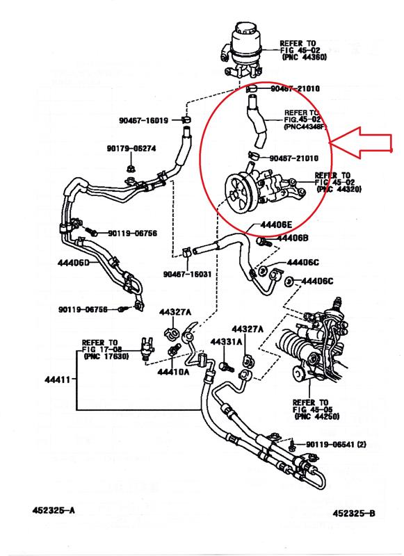パワーステアリング用ベーンポンプ交換（異音）（トヨタ セルシオ・30