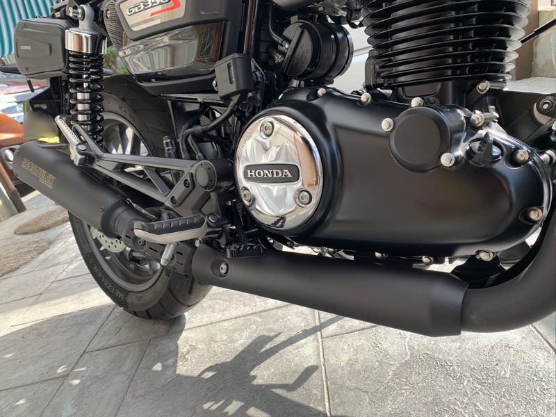 ヒートガード艶消しブラック塗装（ホンダ GB350S）by やじかる弐四壱